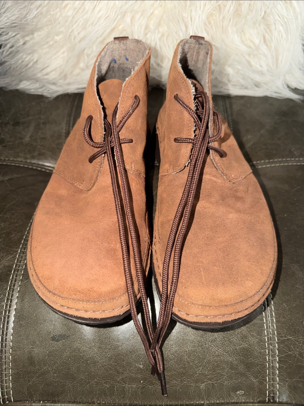 Chaco Men's Tan Suede Chukka Boots with Brown Laces